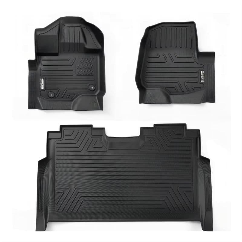 Premium waterdichte rubberen vloermatten voor Ford F150 (2011-2017)-sku-4